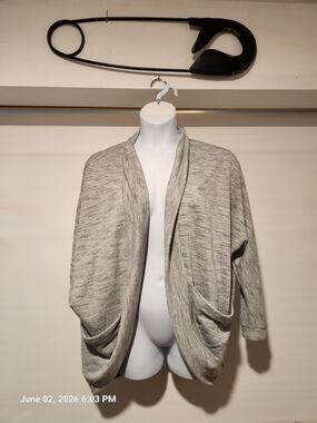 Cozy Open-Front Heather Gray Women's Cardigan